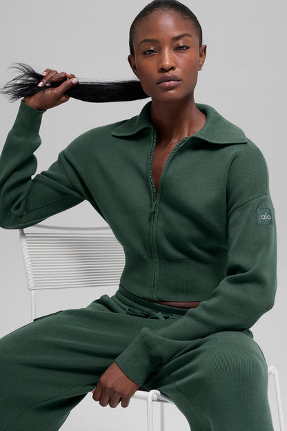 Veste Courte Zippée Scholar Knit