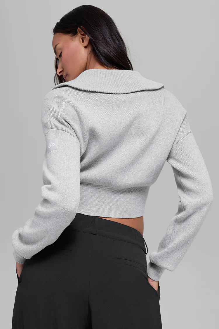 Veste Courte Zippée Scholar Knit