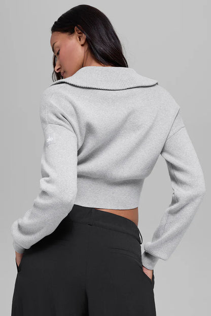 Veste Courte Zippée Scholar Knit