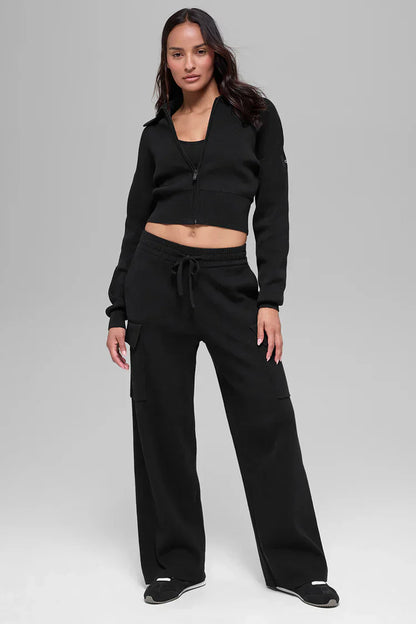 Veste Courte Zippée Scholar Knit