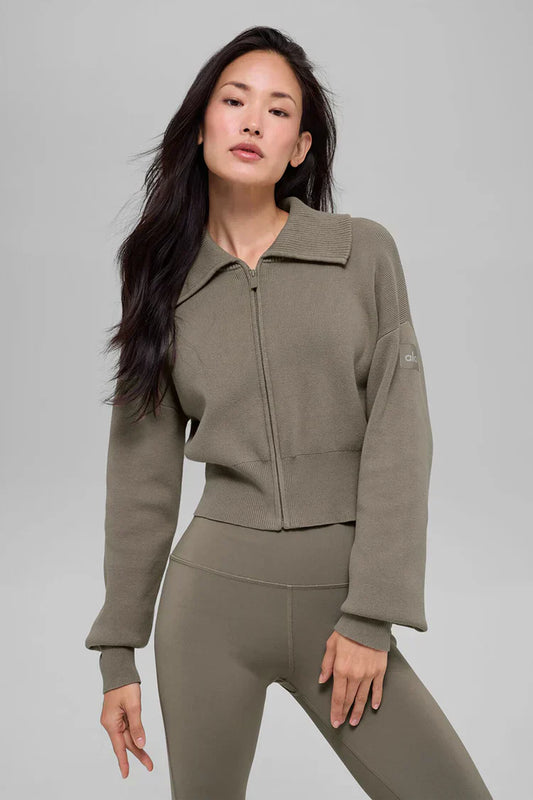 Veste Courte Zippée Scholar Knit