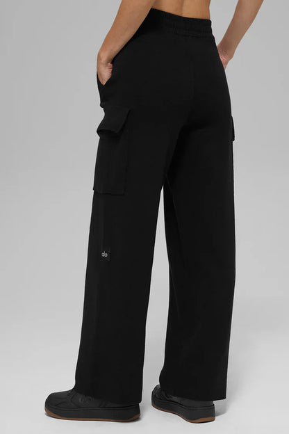 Pantalon Cargo Taille Haute Scholar Knit