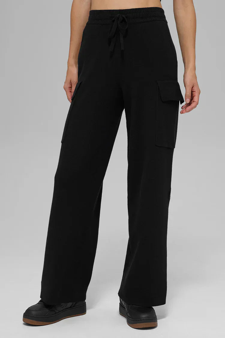 Pantalon Cargo Taille Haute Scholar Knit