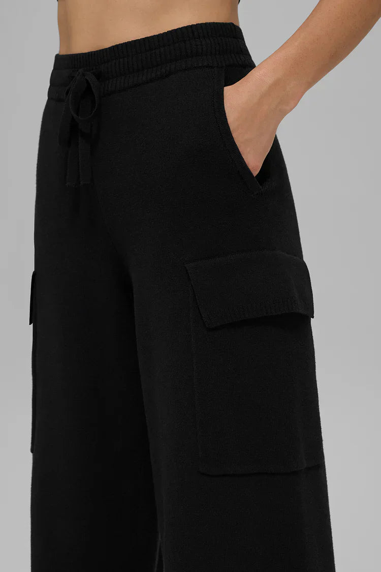 Pantalon Cargo Taille Haute Scholar Knit